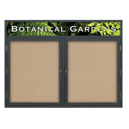 United Visual Products Open Faced Traditional Corkboard, 60x36" UV643A-BRONZE-AMETHY